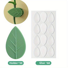 50pcs Plant Fixing Holder Green Hook Vines Traction Bracket Self Adhesive Clip