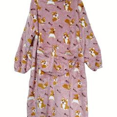 Puppy Pattern Oversized Wearable Blanket