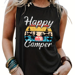 Women's Letter Print Tank Top for Summer