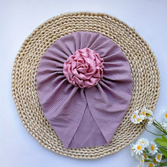 Soft Elastic Strip Flower Baby Hat For Girl