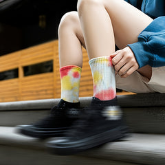 Colorful Tie Dye Streetwear Tube Socks