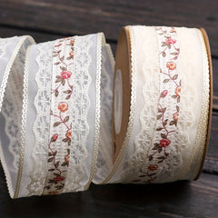 1 Meter Hollow Lace Floral Fabric DIY Bow Hair Accessories Lace