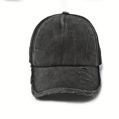 Vintage Distressed Baseball Cap Mesh Trucker Hat Summer Visor Cap Dad Hat