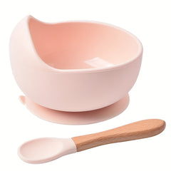 Silicone Baby Feeding Set with Suction Bowls and Spoons