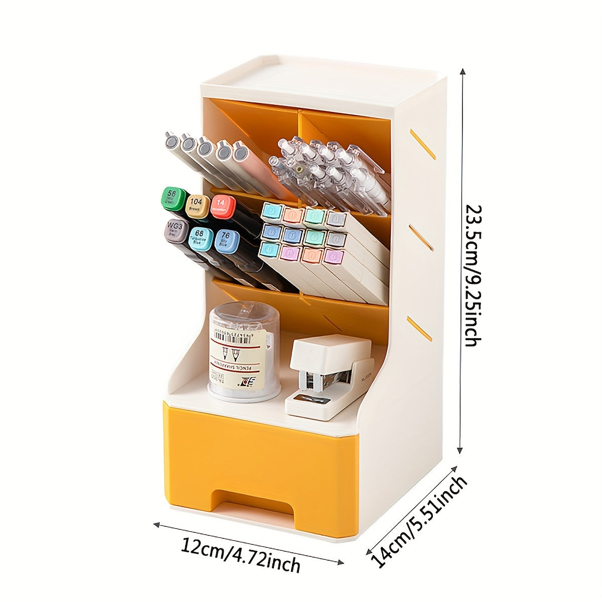 1pc Pen Holder Desktop Classification Stationery Supplies Storage Box