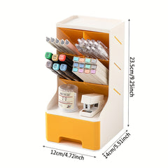 1pc Pen Holder Desktop Classification Stationery Supplies Storage Box