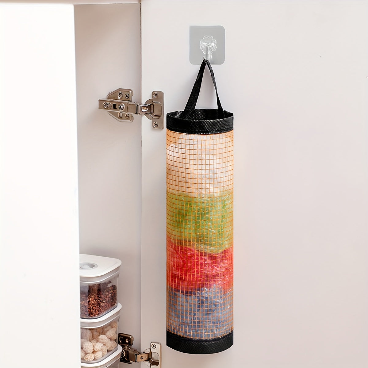 Mesh Storage Bag Holder Kitchen Organizer Grocery Shopping Easy Dispenser