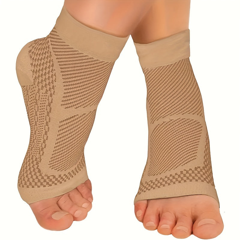 Copper Ankle Brace Support For Women - Breathable Compression Sleeve Socks