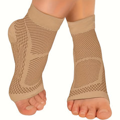 Copper Ankle Brace Support For Women - Breathable Compression Sleeve Socks