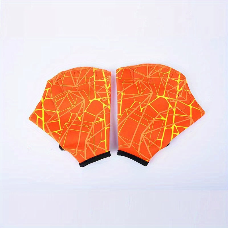Open Finger Webbed Swim Glove with Elastic Nylon Paddle