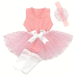 Pink Dress & Accessories for 12-15 Inch Dolls