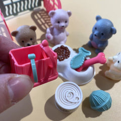 Bear Pet Play House Toy with 4 Surprises