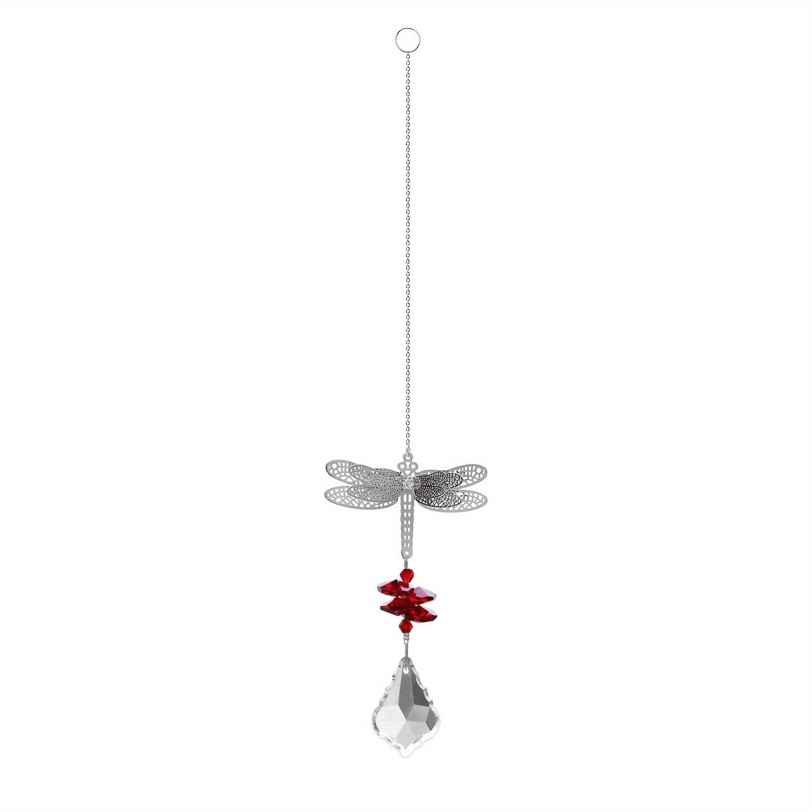 Dragonfly Crystal Pendant Colorful Hanging Ornament