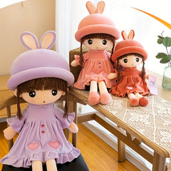 Adorable 50Cm Plush Doll w/ Rabbit Ears - Perfect Pillow or Birthday Gift