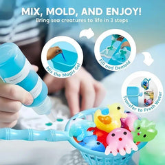 Magic Water Elf Set DIY Toy Storage Box 6 Water, 6 Molds Party Christmas