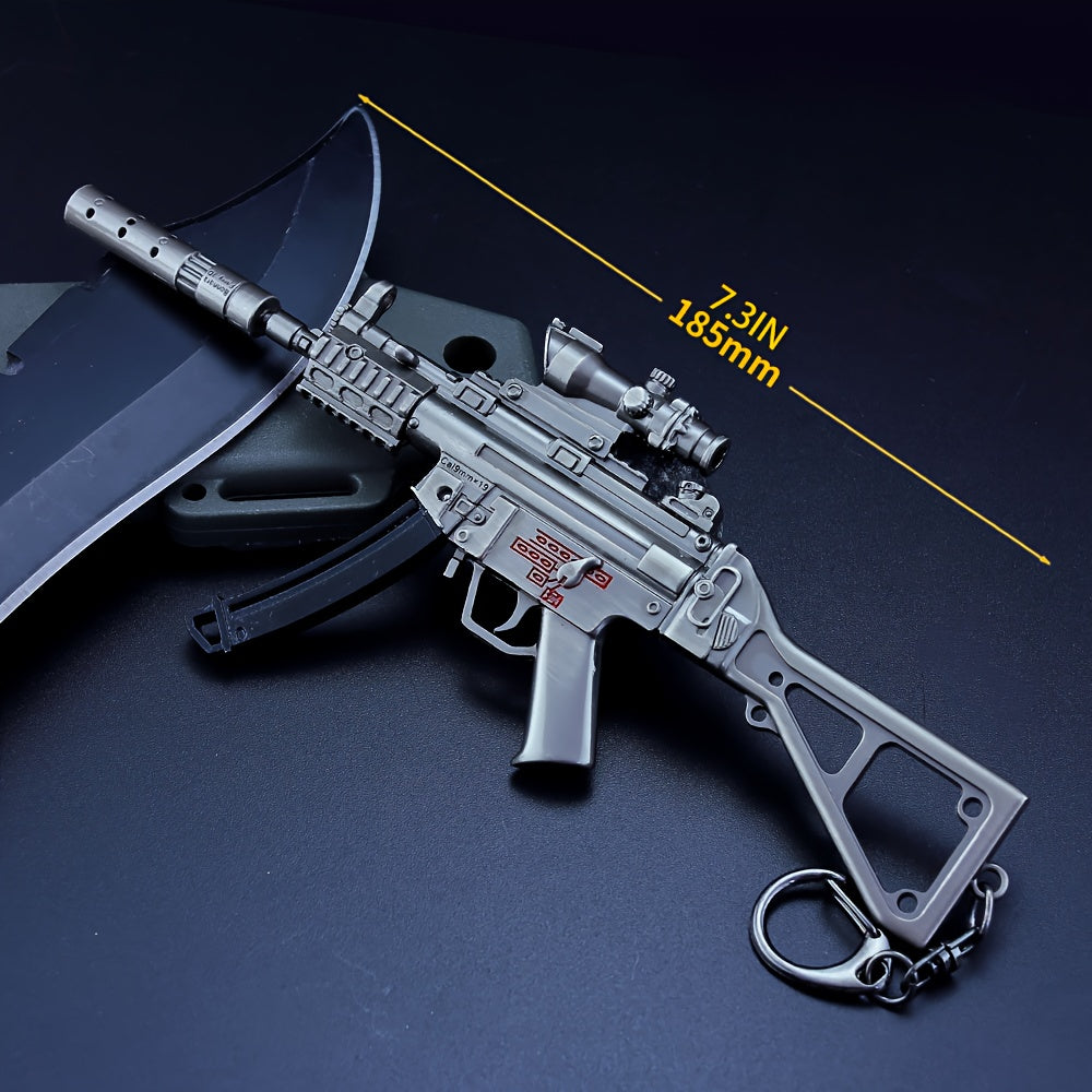 Alloy MP5 Sub Machine Gun Model for Keychains Car Accessories Necklaces