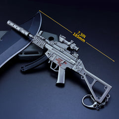 Alloy MP5 Sub Machine Gun Model for Keychains Car Accessories Necklaces
