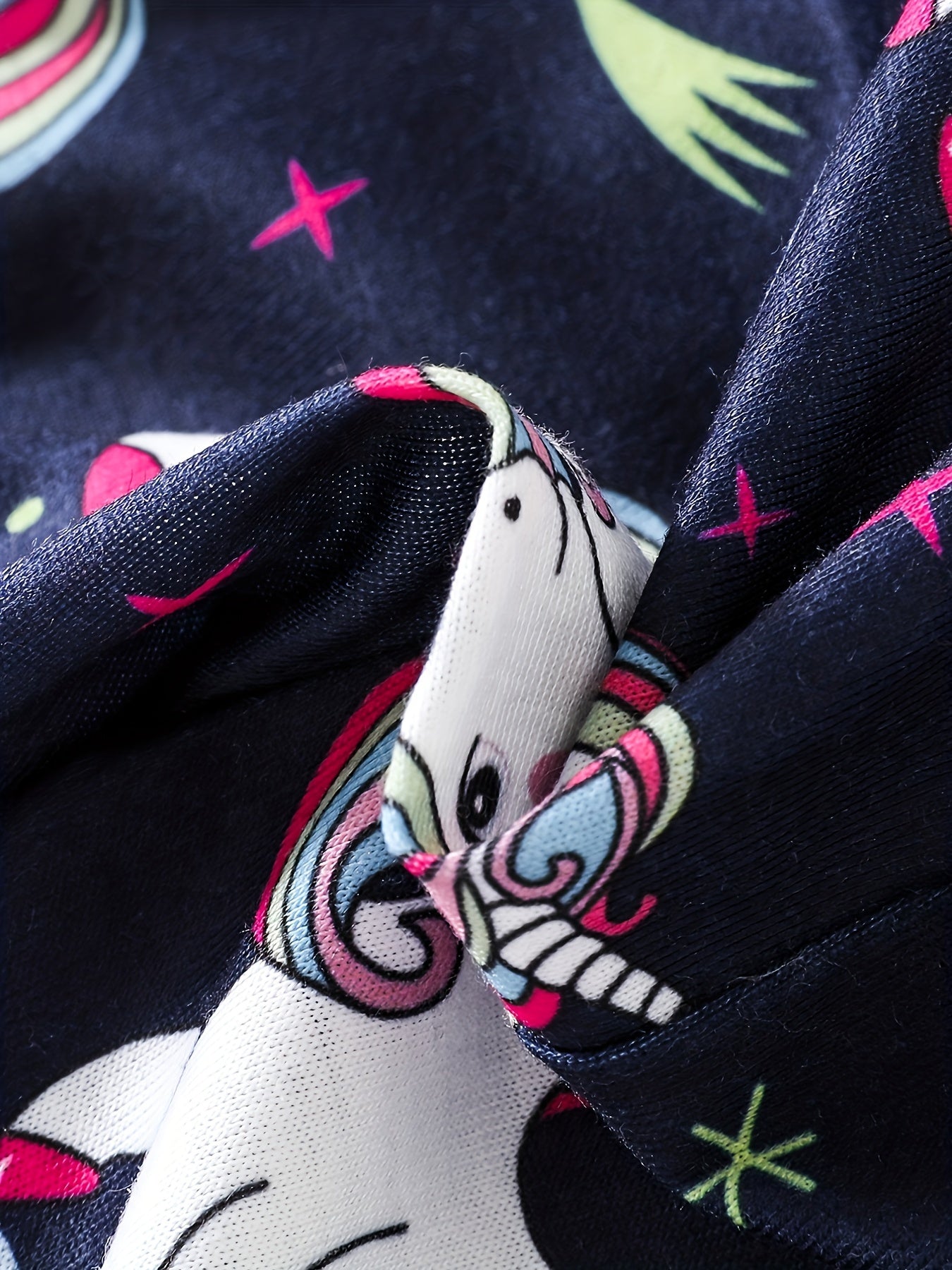 Kids Unicorn Graphic Elastic Waist Leggings
