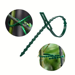 50pcs Adjustable Garden Twist Ties Secure Vine Green