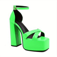 Women's Block Heel Square Toe Pumps