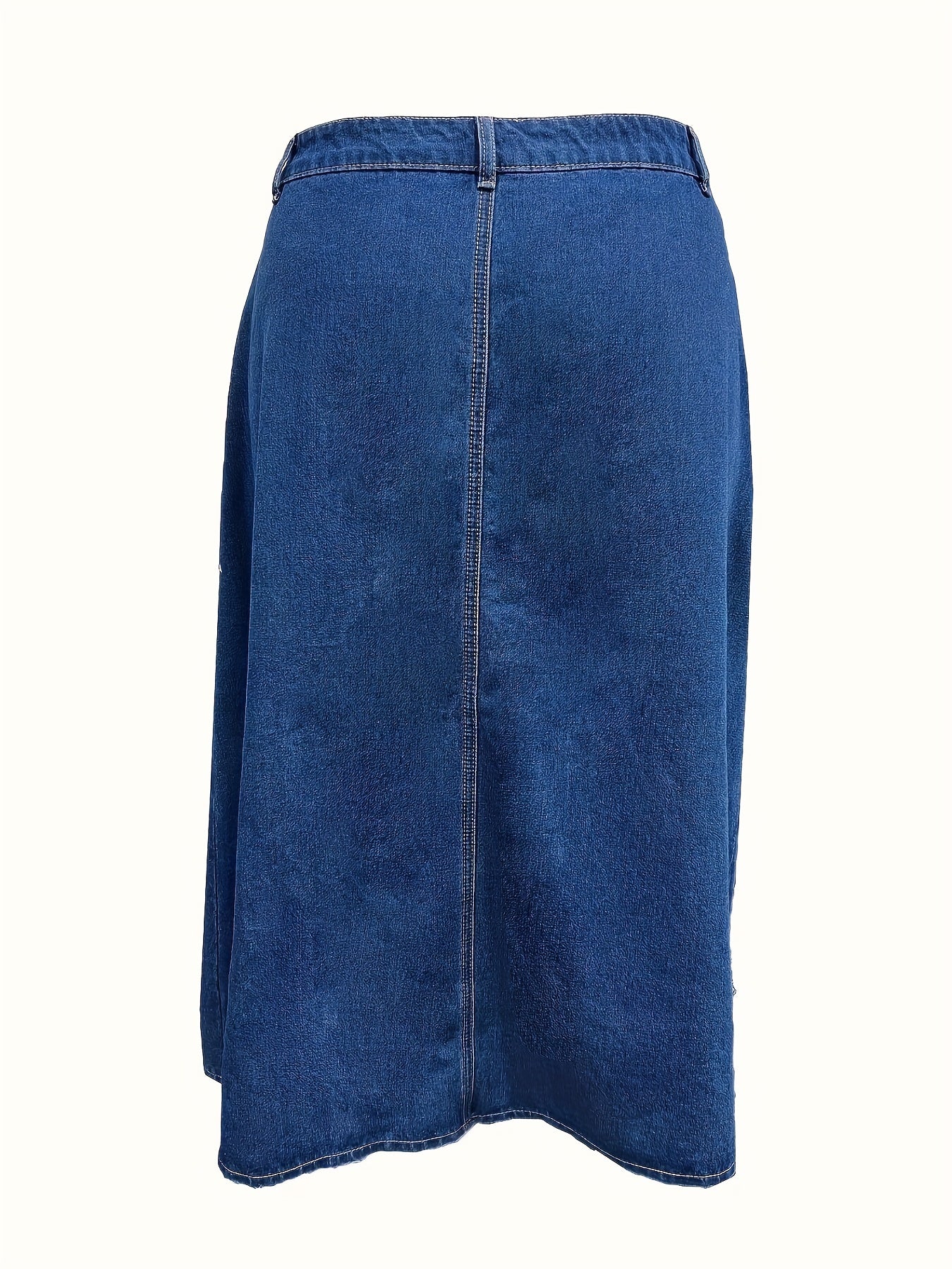 Button Up Maxi Denim Skirt