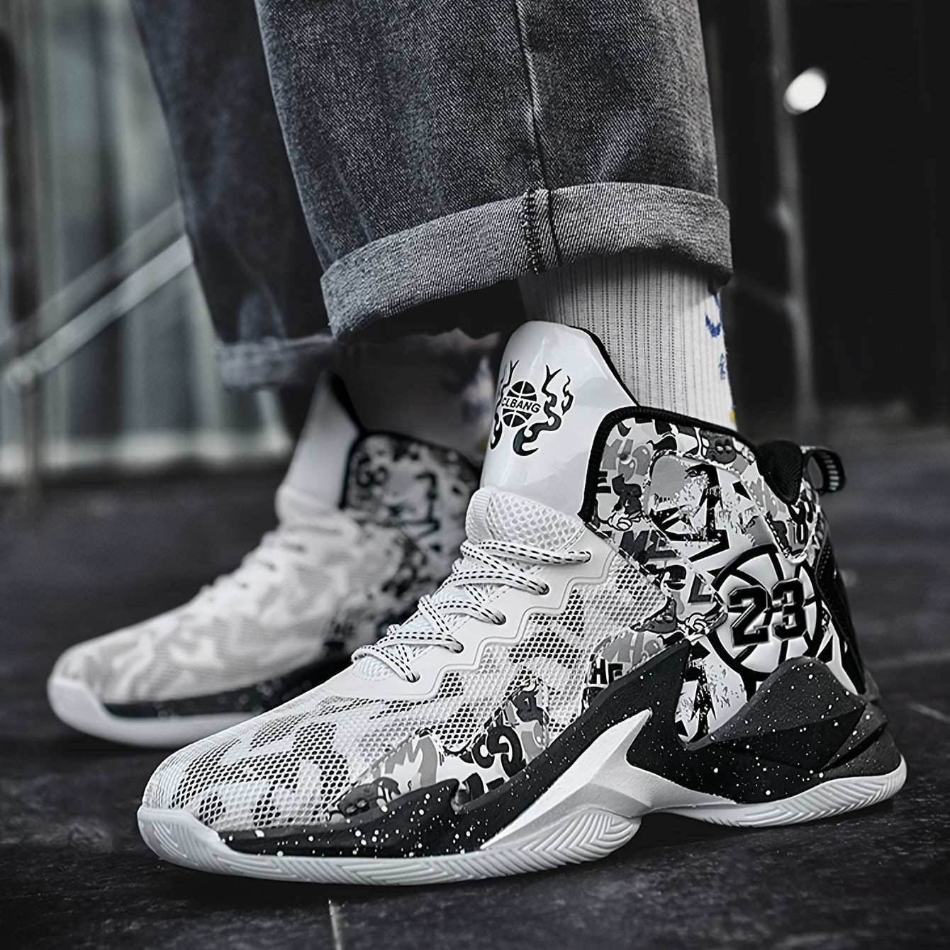 Men's Basketball Shoes Comfy Non Slip Sneakers