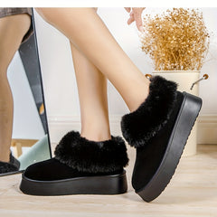 Women's Non slip Short Snow Boots Thickened Winter Warm Ankle Shoes