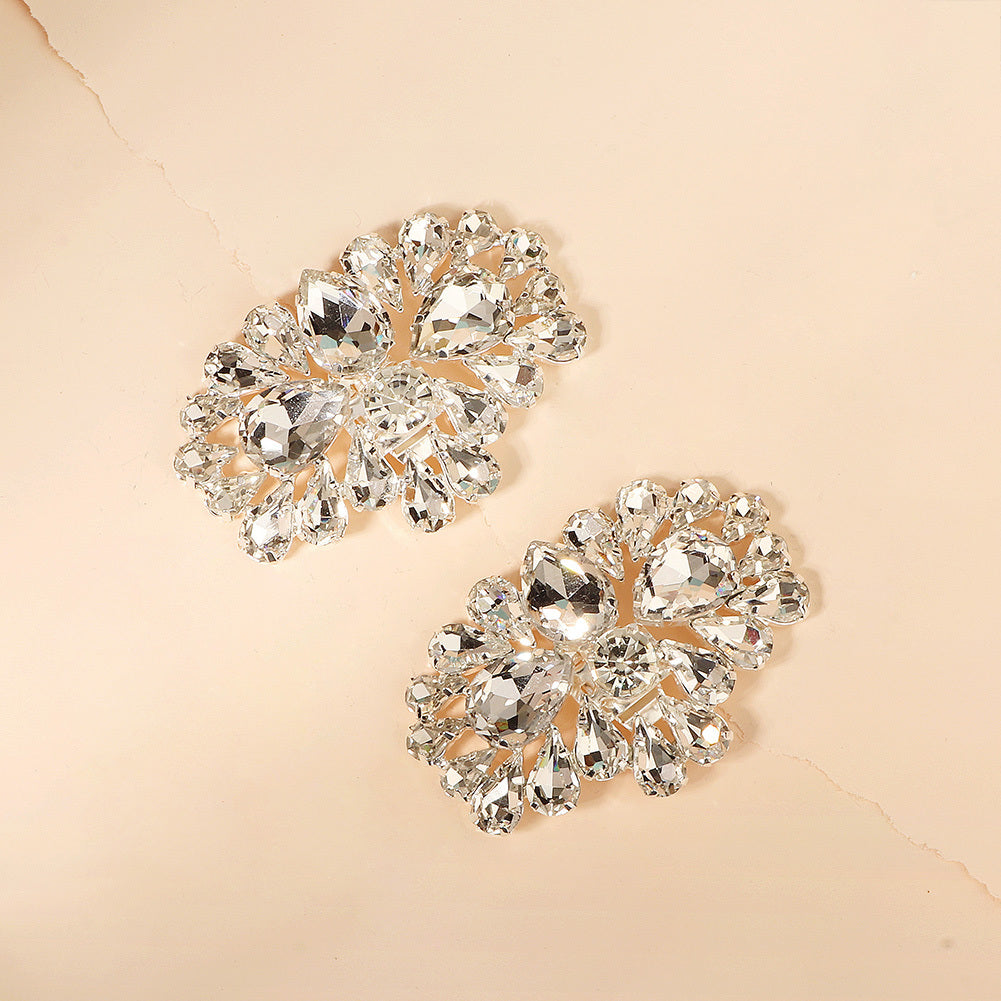 Rhinestone Shoe Clips DIY Floral Shoe Buckle Wedding Party