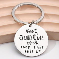 Auntie Nephew Keychain Gift, Birthday Gift for Aunt