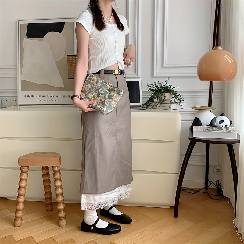 Floral Pattern Makeup Pouch Zipper Roomy Style Makeup Bag