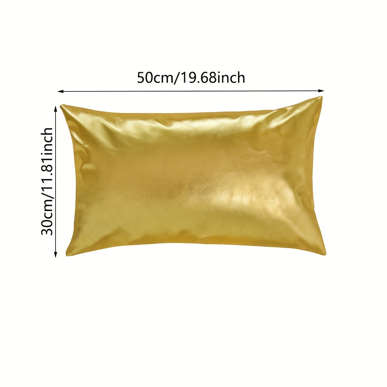 1pc Golden Leather Throw Pillow Covers