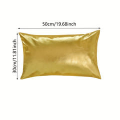 1pc Golden Leather Throw Pillow Covers