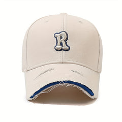 Letter R Baseball Cap Outdoor Sun Hat
