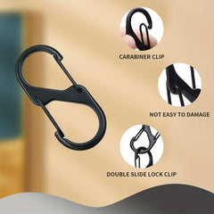 20pcs Small Carabiner Clips Key Double Clip Hook Alloy Carabiners Spring Clip