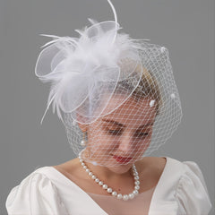 Ivory Bridal Feathers Fascinator