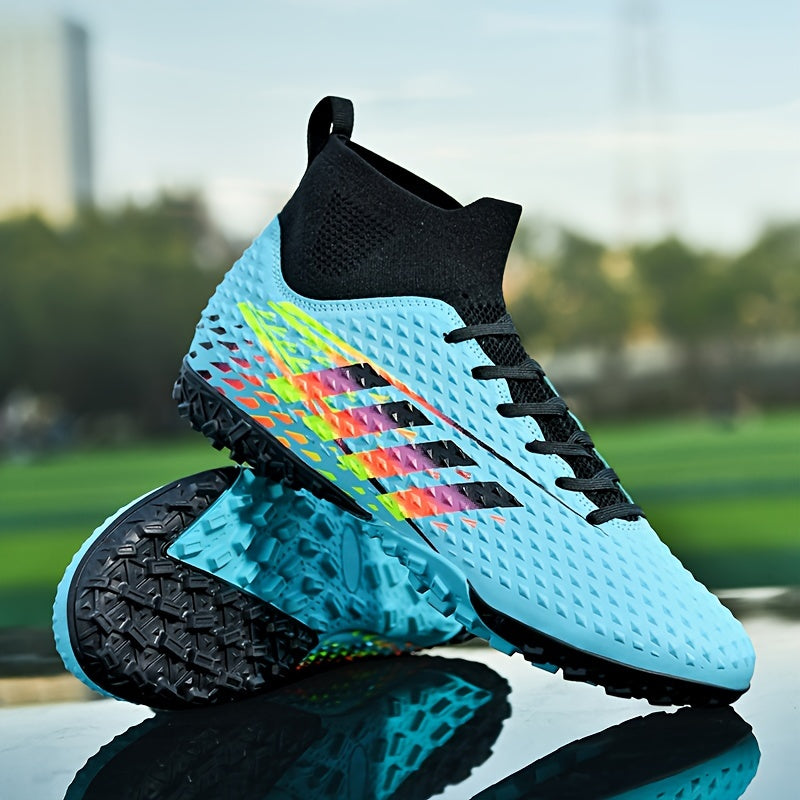 High Top Turf Football Boots Anti-Skid TF Soccer Cleats