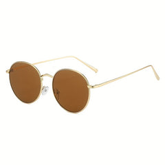 Round Metal Sunglasses Retro Anti Glare UV400