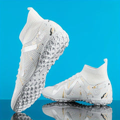 Boy's High Top Turf Football Boots Outdoor Soccer Cleats