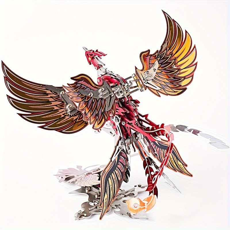Bathing Fire Phoenix 3D Metal Assembly Model Puzzle