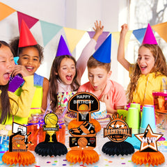 9 Piece Basketball Birthday Party Centerpiece