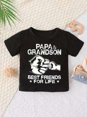 Cute Papa & Grandson Matching Tees for Summer