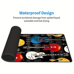 Guitar Pattern Mouse Pad Keyboard Mat Anti Slip Office Desk Accessories