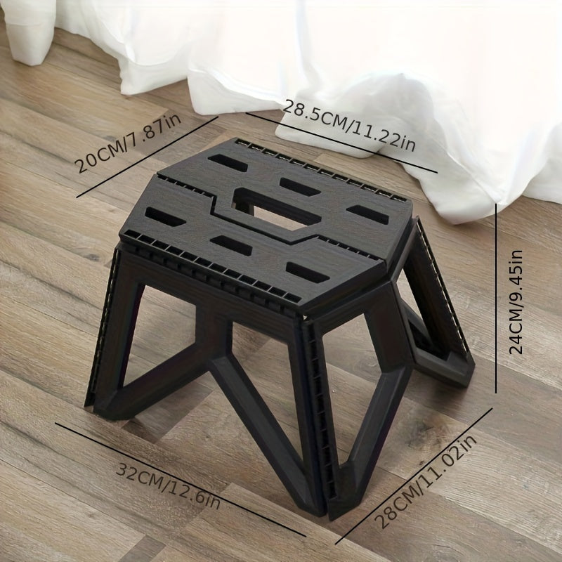 Outdoor Camping Portable Folding Stool Fishing Stool Plastic Short Stool