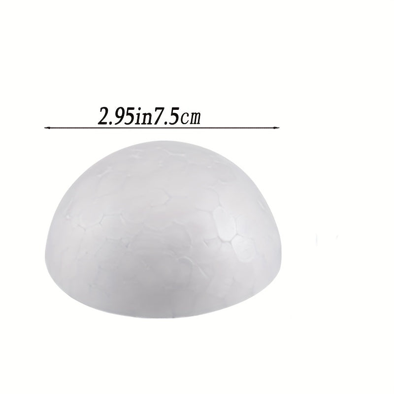 15pcs 7.49cm Foam Balls Half Round Polystyrene Craft Supplies