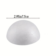 15pcs 7.49cm Foam Balls Half Round Polystyrene Craft Supplies