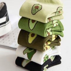 Avocado Ankle Cotton Women Casual Summer Socks