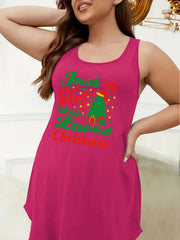 Christmas Tree Nightdress Racer Back Tank Sleep Dress