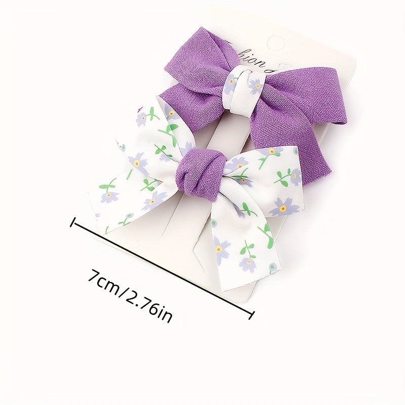12pcs Sweet Flower Bow Hair Clips for Girls