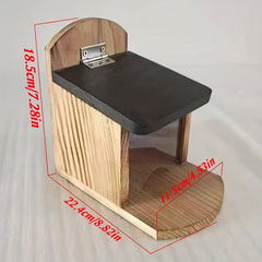 Wooden Squirrel Feeder: Handcrafted Chipmunk Picnic Table