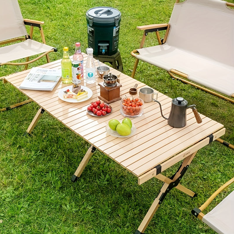 Portable Folding Egg Roll Table for Camping and Picnics